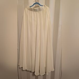 Elegant Cream Maxi Skirt. Size L